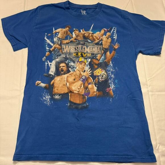 WWE by Hybrid Youth XL WrestleMania XXVII John Cena Graphic 2011 T-Shirt Retro - Picture 1 of 7
